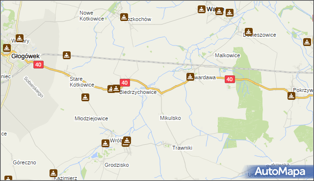 mapa Zwiastowice, Zwiastowice na mapie Targeo