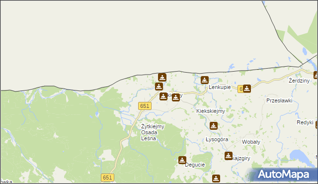 mapa Żytkiejmy, Żytkiejmy na mapie Targeo