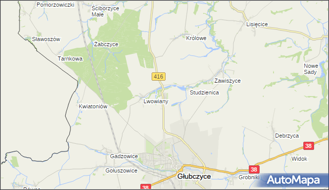 mapa Głubczyce-Sady, Głubczyce-Sady na mapie Targeo