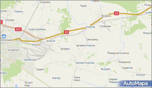 mapa Ignatów-Kolonia, Ignatów-Kolonia na mapie Targeo