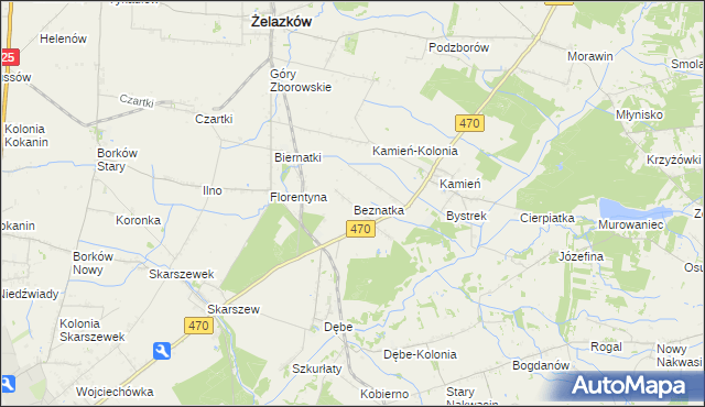 mapa Beznatka, Beznatka na mapie Targeo