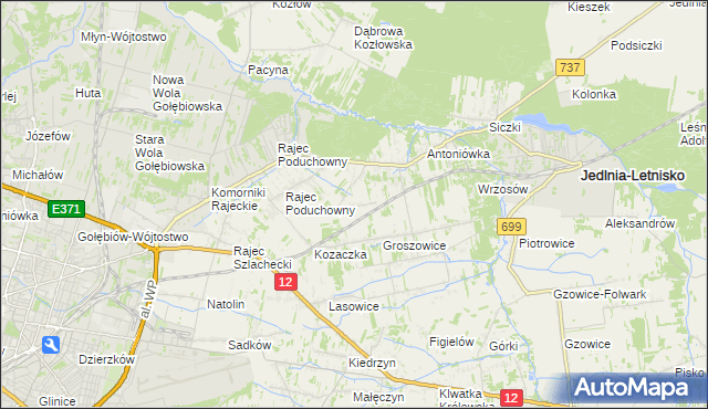 mapa Dawidów gmina Jedlnia-Letnisko, Dawidów gmina Jedlnia-Letnisko na mapie Targeo