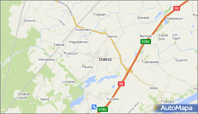 mapa Dobrcz, Dobrcz na mapie Targeo