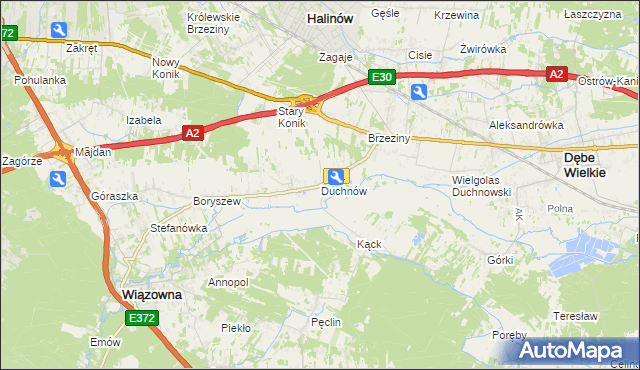 mapa Duchnów, Duchnów na mapie Targeo