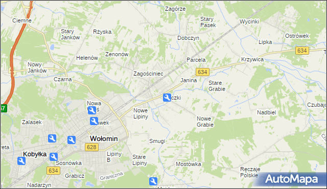 mapa Duczki, Duczki na mapie Targeo