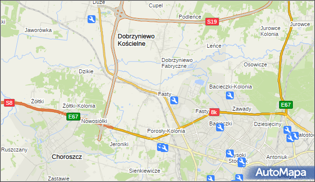 mapa Fasty, Fasty na mapie Targeo