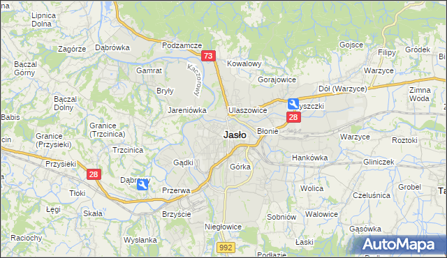 mapa Jasła, Jasło na mapie Targeo