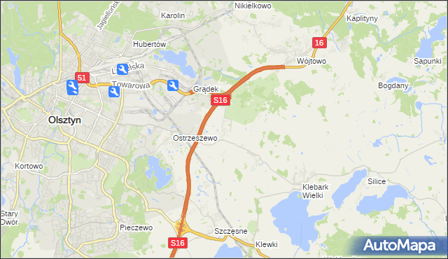 mapa Klebark Mały, Klebark Mały na mapie Targeo
