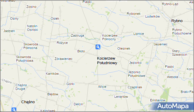 mapa Kocierzew Południowy, Kocierzew Południowy na mapie Targeo