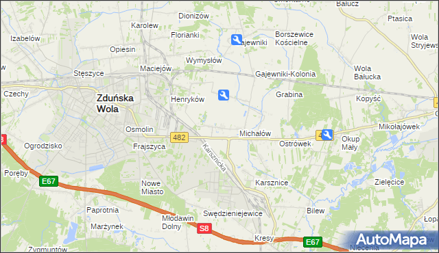 mapa Krobanów, Krobanów na mapie Targeo