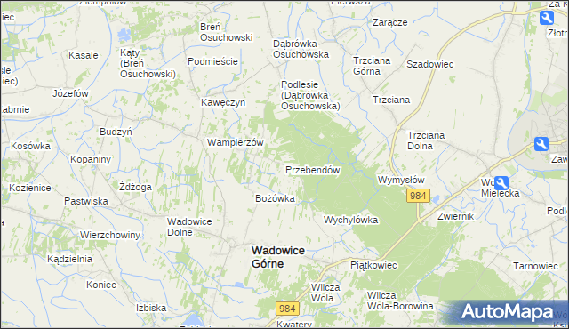 mapa Przebendów, Przebendów na mapie Targeo