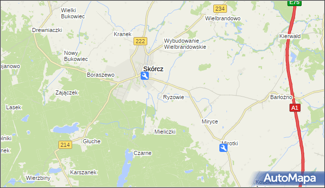 mapa Ryzowie, Ryzowie na mapie Targeo