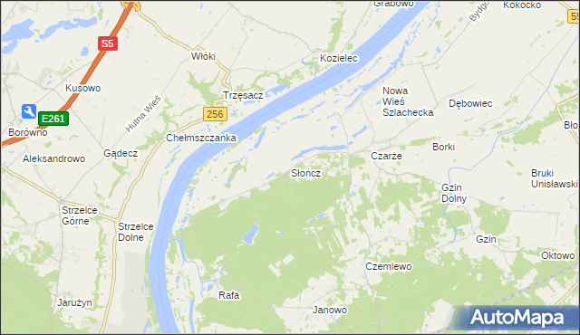 mapa Słończ, Słończ na mapie Targeo