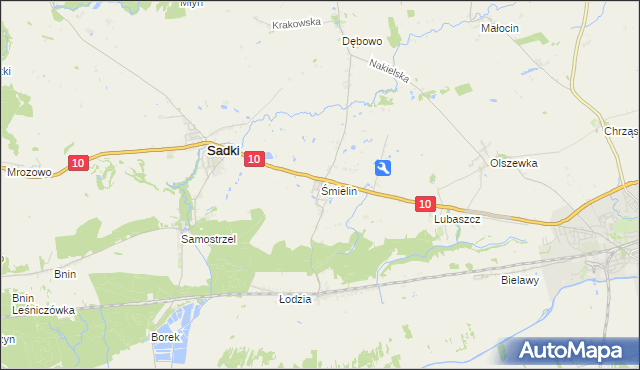 mapa Śmielin, Śmielin na mapie Targeo