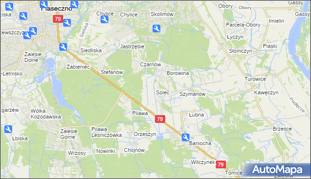 mapa Solec gmina Góra Kalwaria, Solec gmina Góra Kalwaria na mapie Targeo
