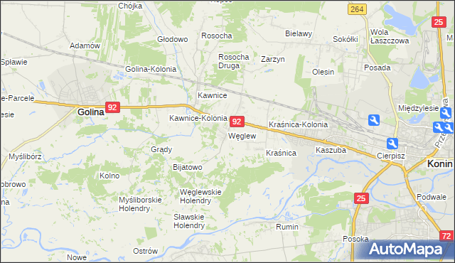 mapa Węglew, Węglew na mapie Targeo