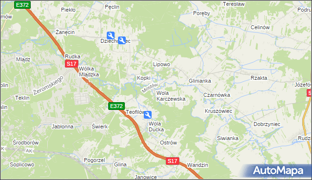 mapa Wola Karczewska, Wola Karczewska na mapie Targeo