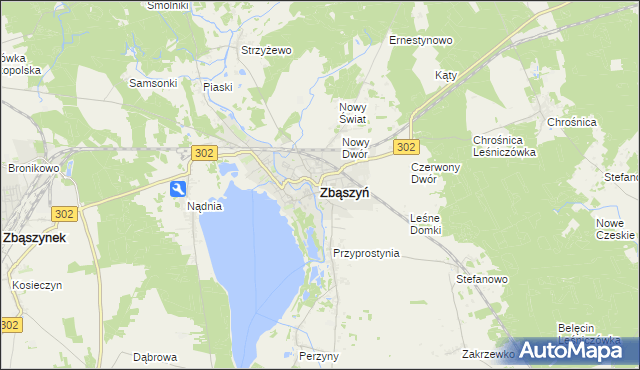 mapa Zbąszyń, Zbąszyń na mapie Targeo