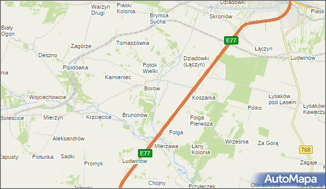 mapa Potok Mały, Potok Mały na mapie Targeo