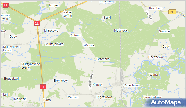 mapa Wygranka gmina Krzykosy, Wygranka gmina Krzykosy na mapie Targeo