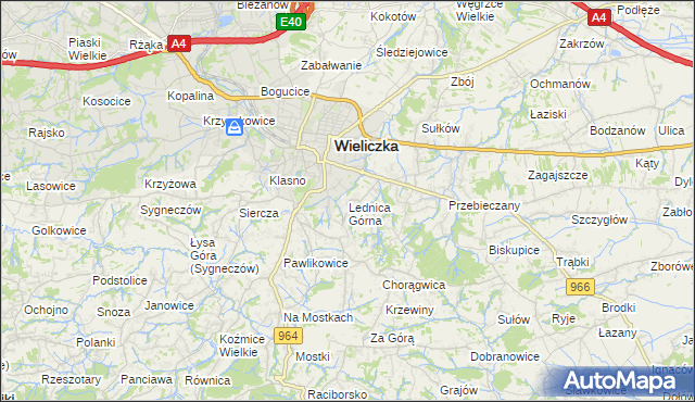 mapa Lednica Górna, Lednica Górna na mapie Targeo