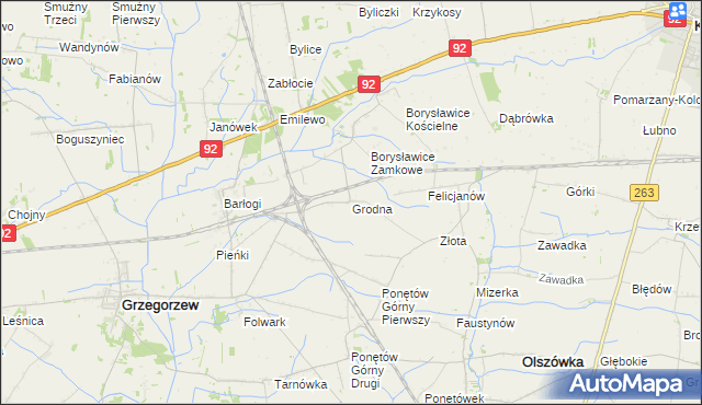 mapa Grodna, Grodna na mapie Targeo