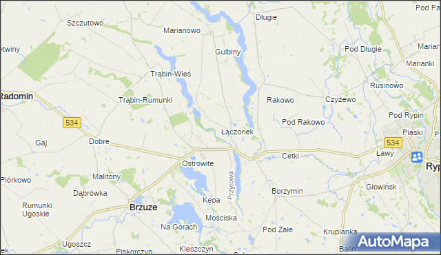 mapa Łączonek, Łączonek na mapie Targeo