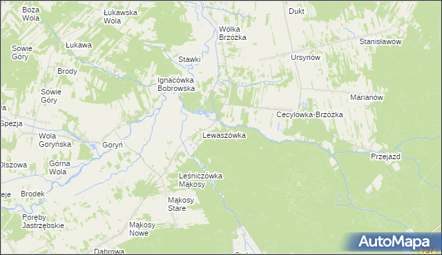 mapa Leśniczówka Stoki gmina Pionki, Leśniczówka Stoki gmina Pionki na mapie Targeo
