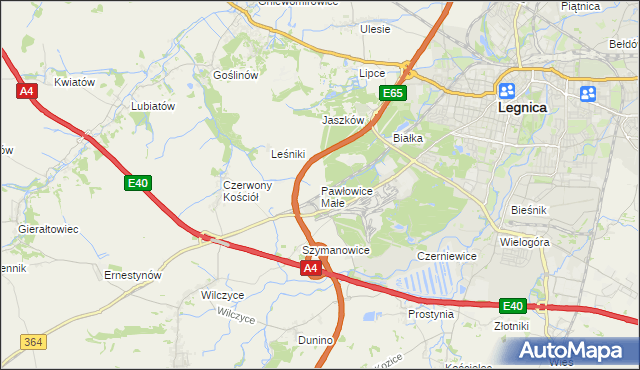 mapa Pawłowice Małe gmina Krotoszyce, Pawłowice Małe gmina Krotoszyce na mapie Targeo