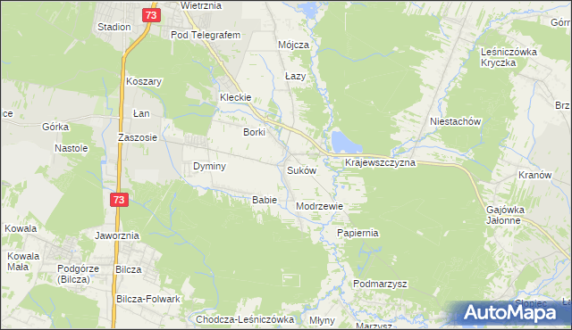 mapa Suków gmina Daleszyce, Suków gmina Daleszyce na mapie Targeo