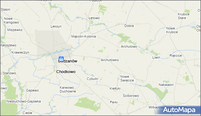 mapa Archutówko, Archutówko na mapie Targeo