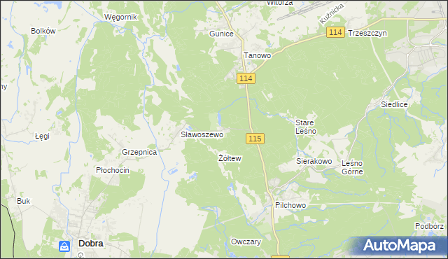 mapa Bartoszewo, Bartoszewo na mapie Targeo