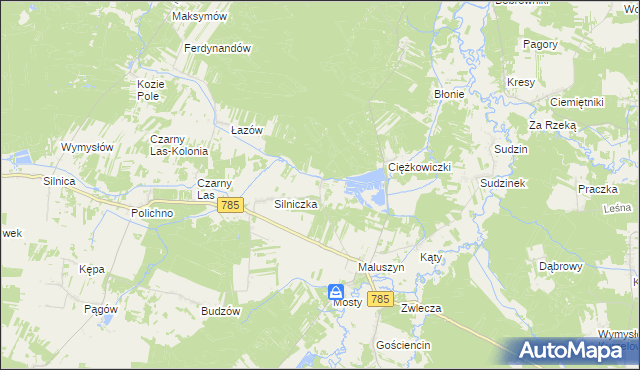 mapa Barycz gmina Żytno, Barycz gmina Żytno na mapie Targeo