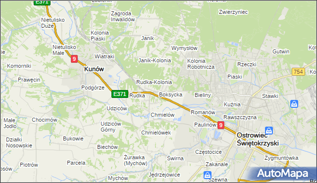 mapa Boksycka, Boksycka na mapie Targeo