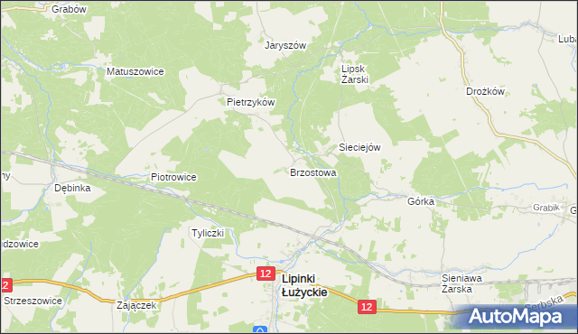 mapa Brzostowa, Brzostowa na mapie Targeo