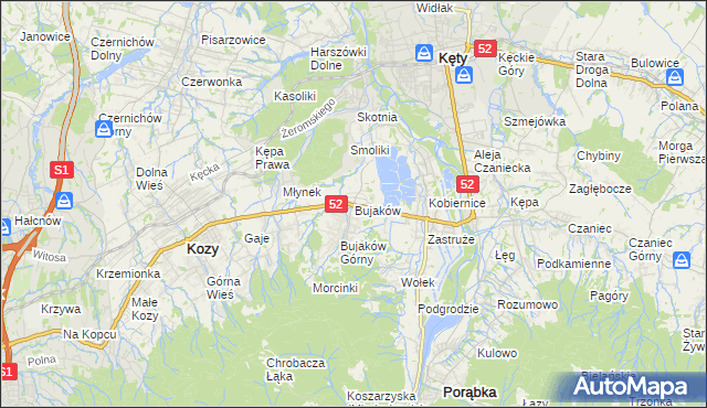 mapa Bujaków, Bujaków na mapie Targeo