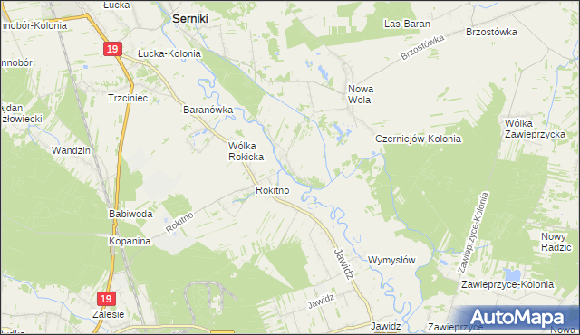 mapa Czerniejów gmina Serniki, Czerniejów gmina Serniki na mapie Targeo