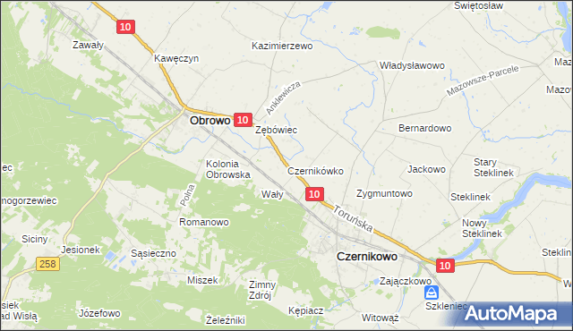mapa Czernikówko, Czernikówko na mapie Targeo