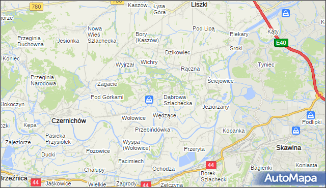 mapa Dąbrowa Szlachecka, Dąbrowa Szlachecka na mapie Targeo