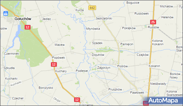 mapa Dojutrów, Dojutrów na mapie Targeo