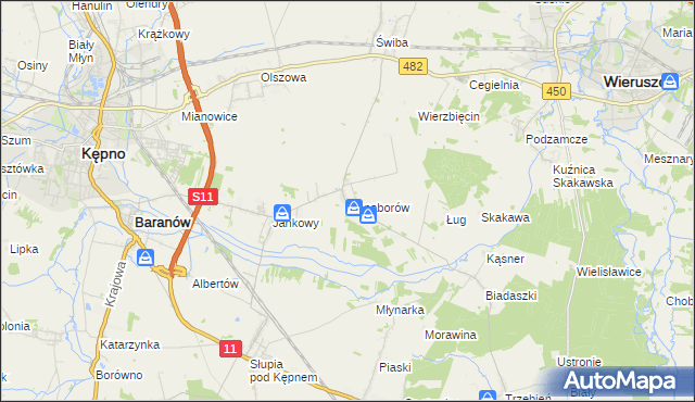 mapa Donaborów, Donaborów na mapie Targeo