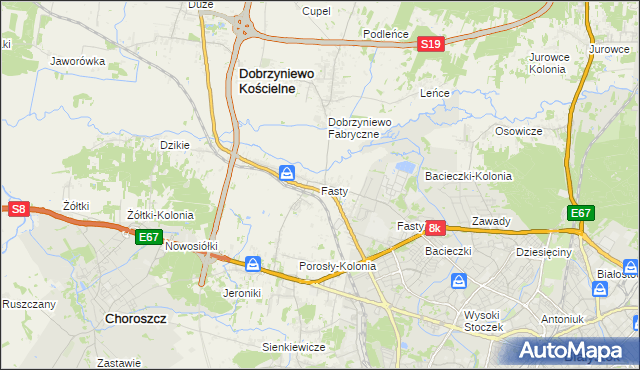 mapa Fasty, Fasty na mapie Targeo