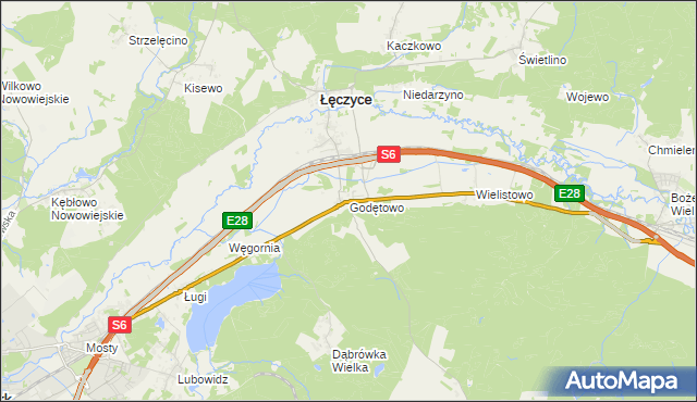 mapa Godętowo, Godętowo na mapie Targeo