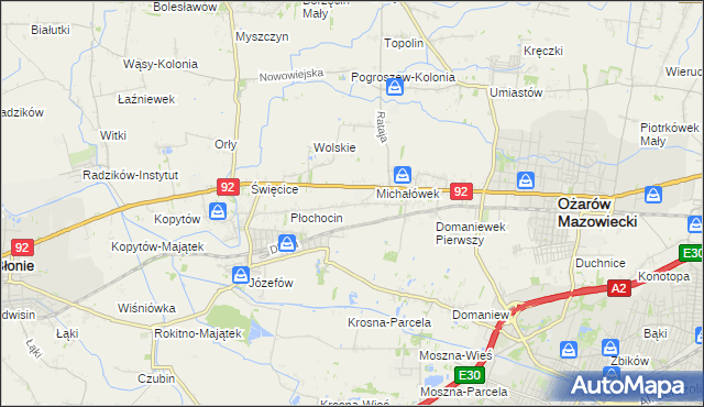mapa Gołaszew, Gołaszew na mapie Targeo