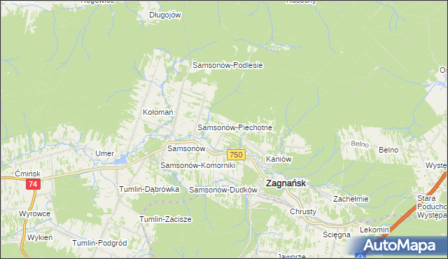 mapa Jasiów, Jasiów na mapie Targeo