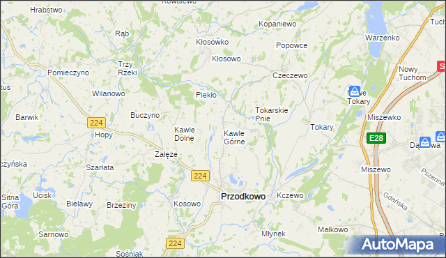 mapa Kawle Górne, Kawle Górne na mapie Targeo