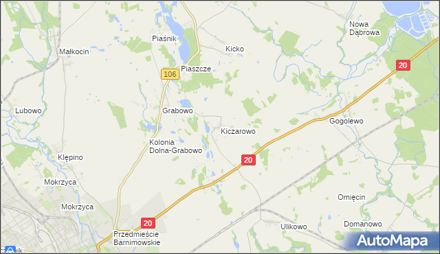 mapa Kiczarowo, Kiczarowo na mapie Targeo