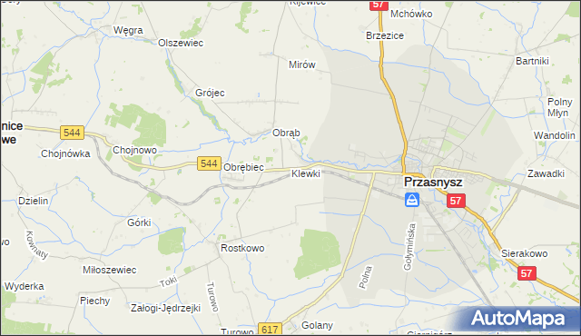 mapa Klewki gmina Przasnysz, Klewki gmina Przasnysz na mapie Targeo