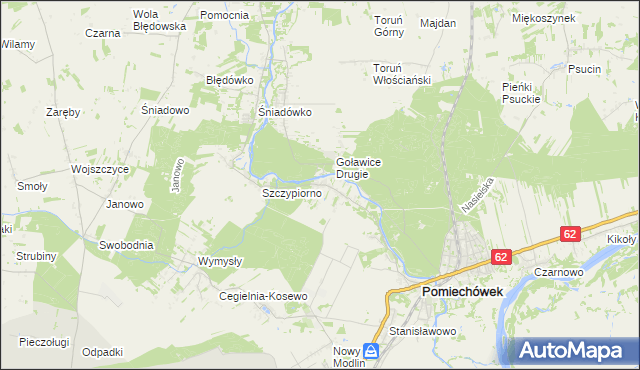 mapa Kosewko, Kosewko na mapie Targeo