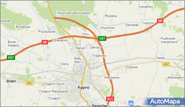 mapa Krążkowy, Krążkowy na mapie Targeo